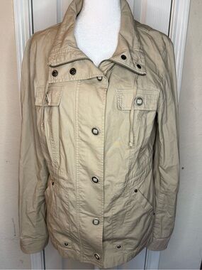 Orvis  Khaki Utility Jacket with Button Front size 8